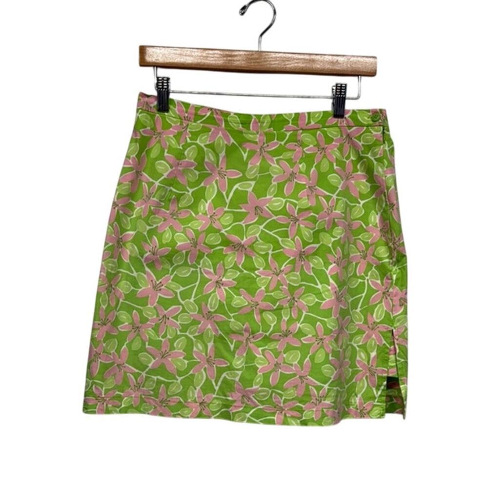 Cathy By Cathy Daniels Green White Pink Floral Skort‎